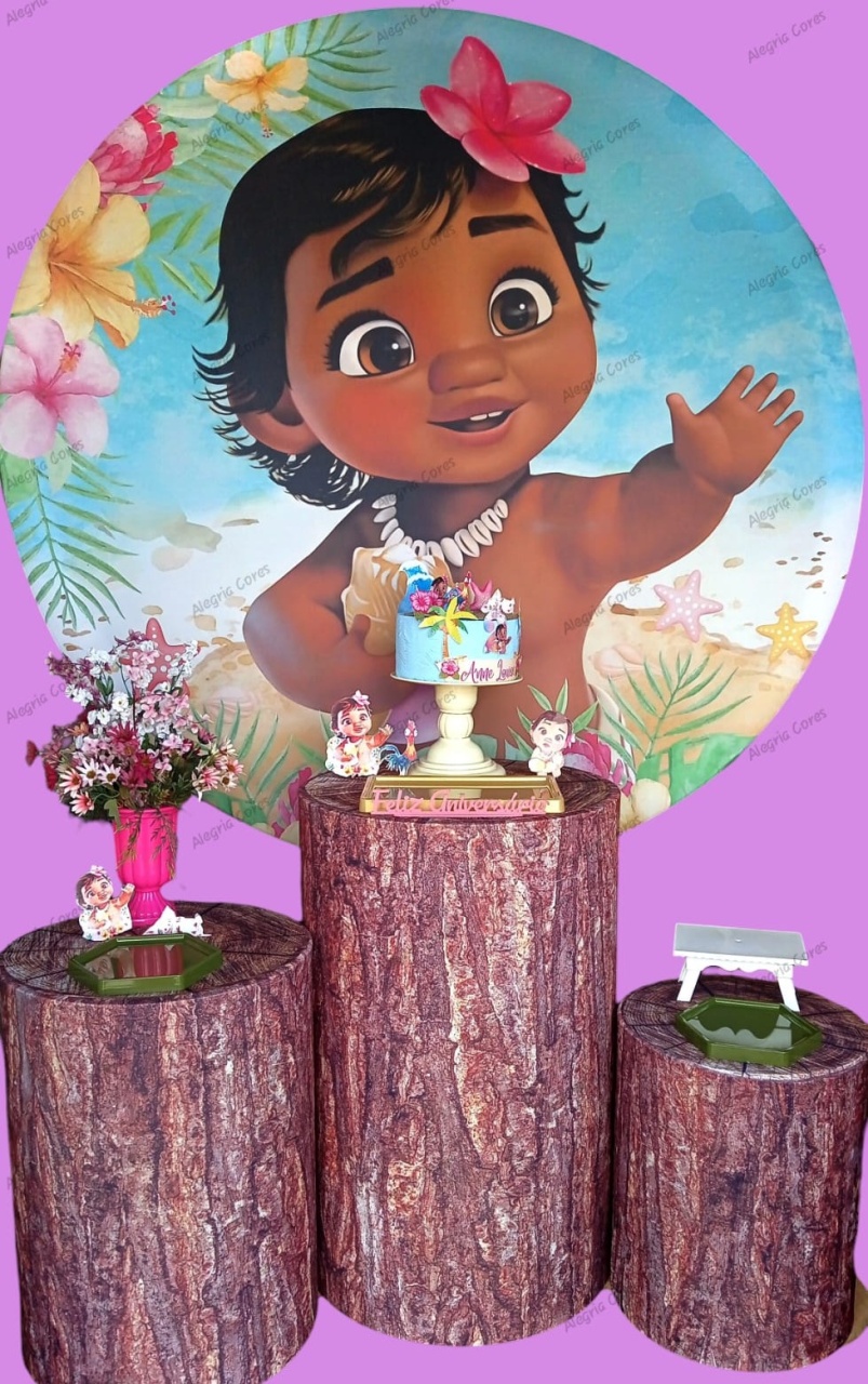 Kit Prata - Moana Baby -1 - PEGUE E MONTE - ALEGRIA CORES