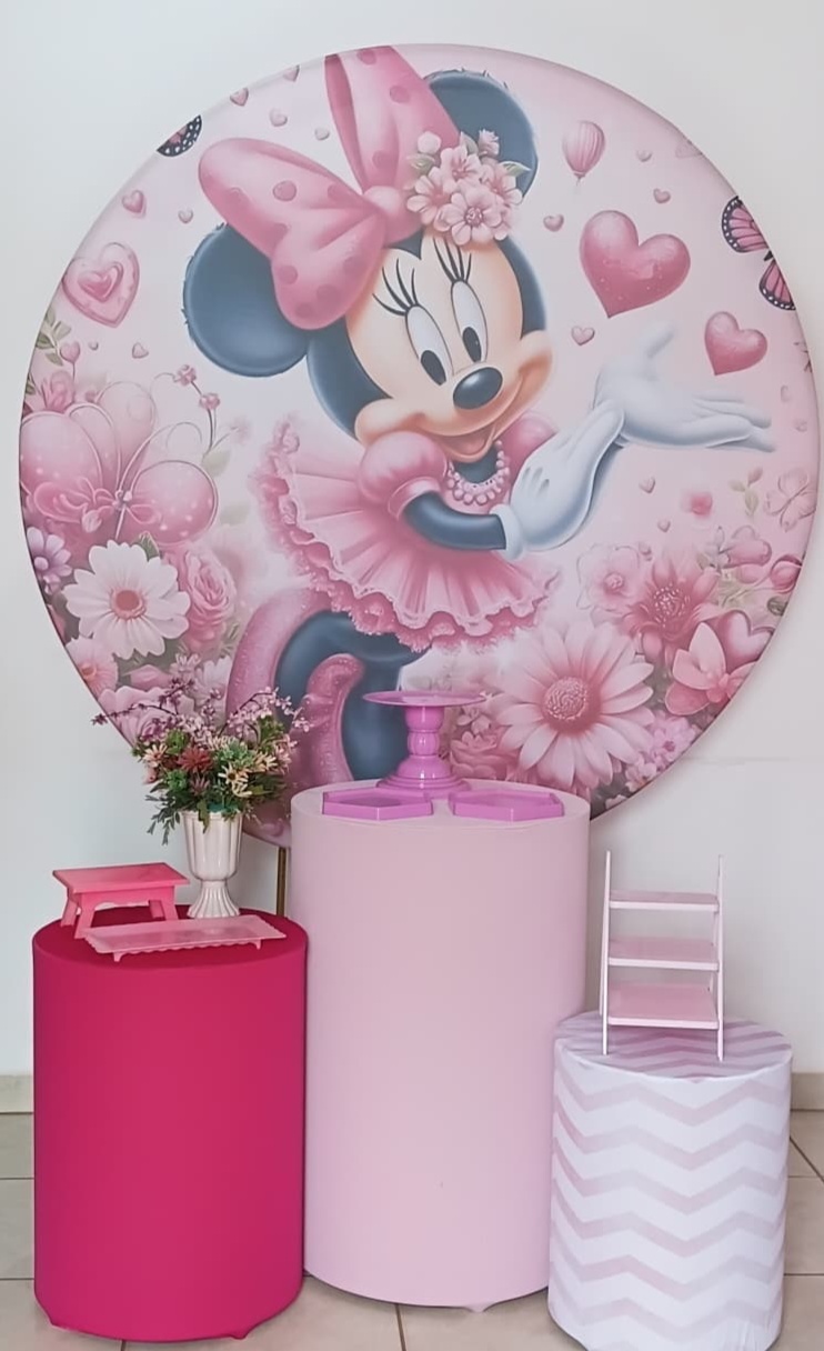 Kit Prata Minnie Rosa - PEGUE E MONTE - ALEGRIA CORES