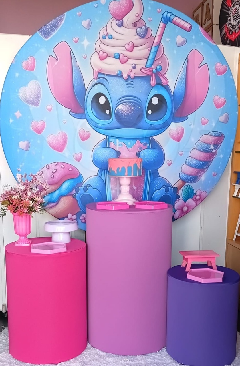 Kit Prata - Stitch Sorvetinho - PEGUE E MONTE - ALEGRIA CORES