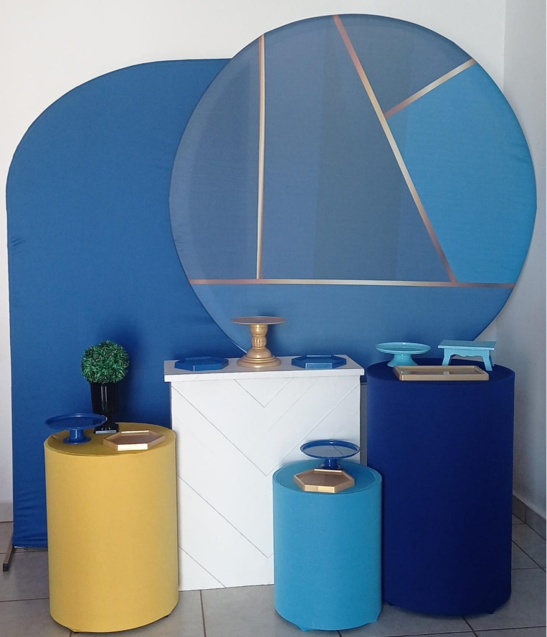 Kit Diamante Azul Dourado - PEGUE E MONTE - ALEGRIA CORES