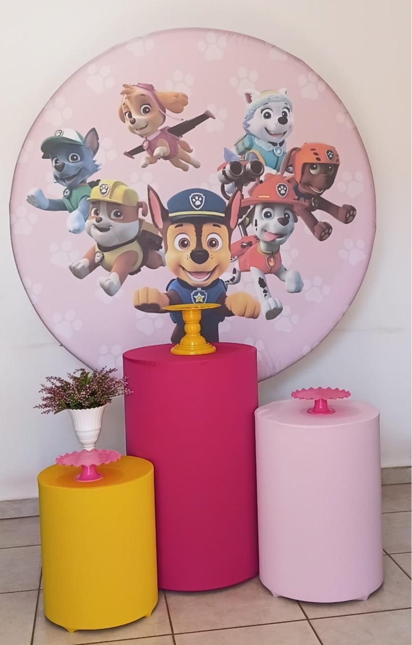 Kit Basico Patrulha Canina Rosa - PEGUE E MONTE - ALEGRIA CORES