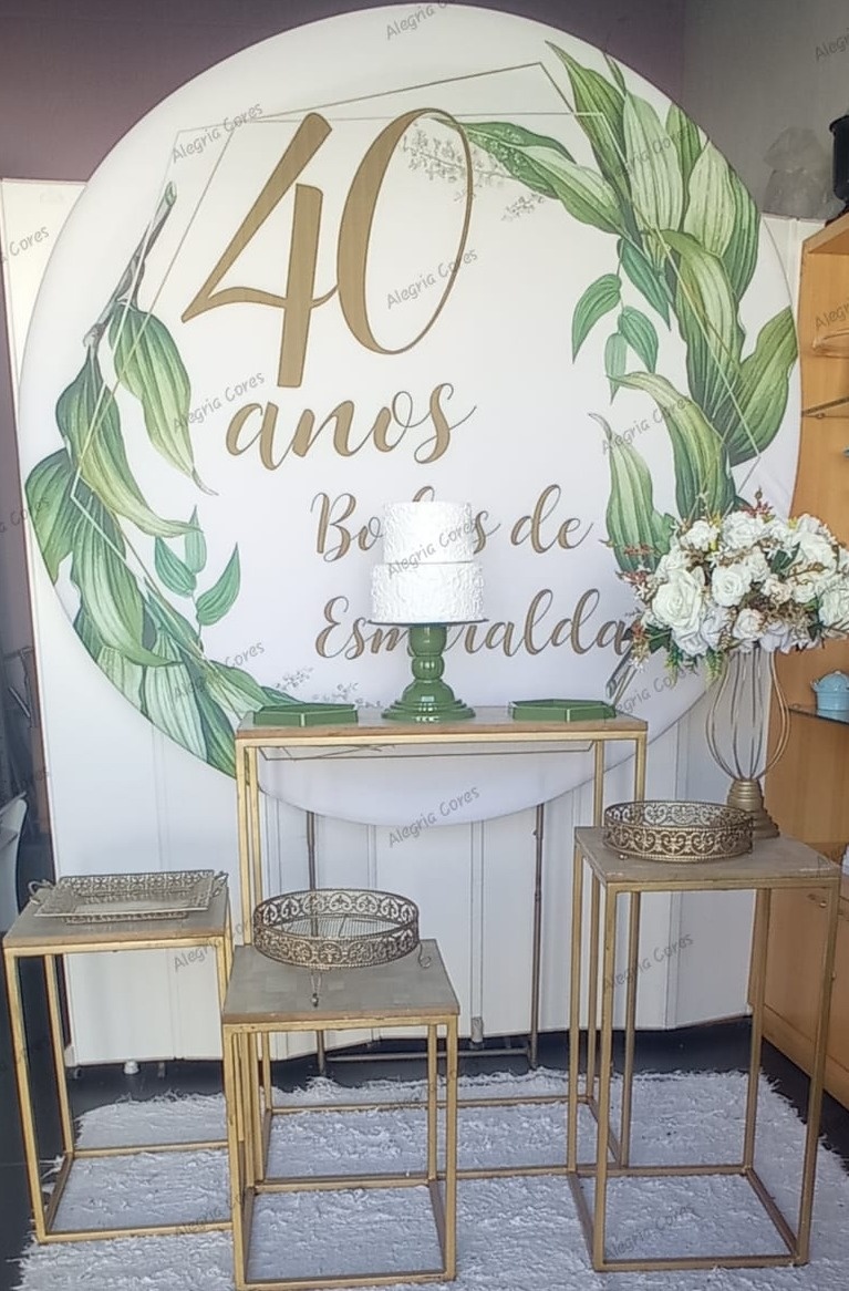 Kit Especial - Floral Verde 40 Anos - PEGUE E MONTE - ALEGRIA CORES