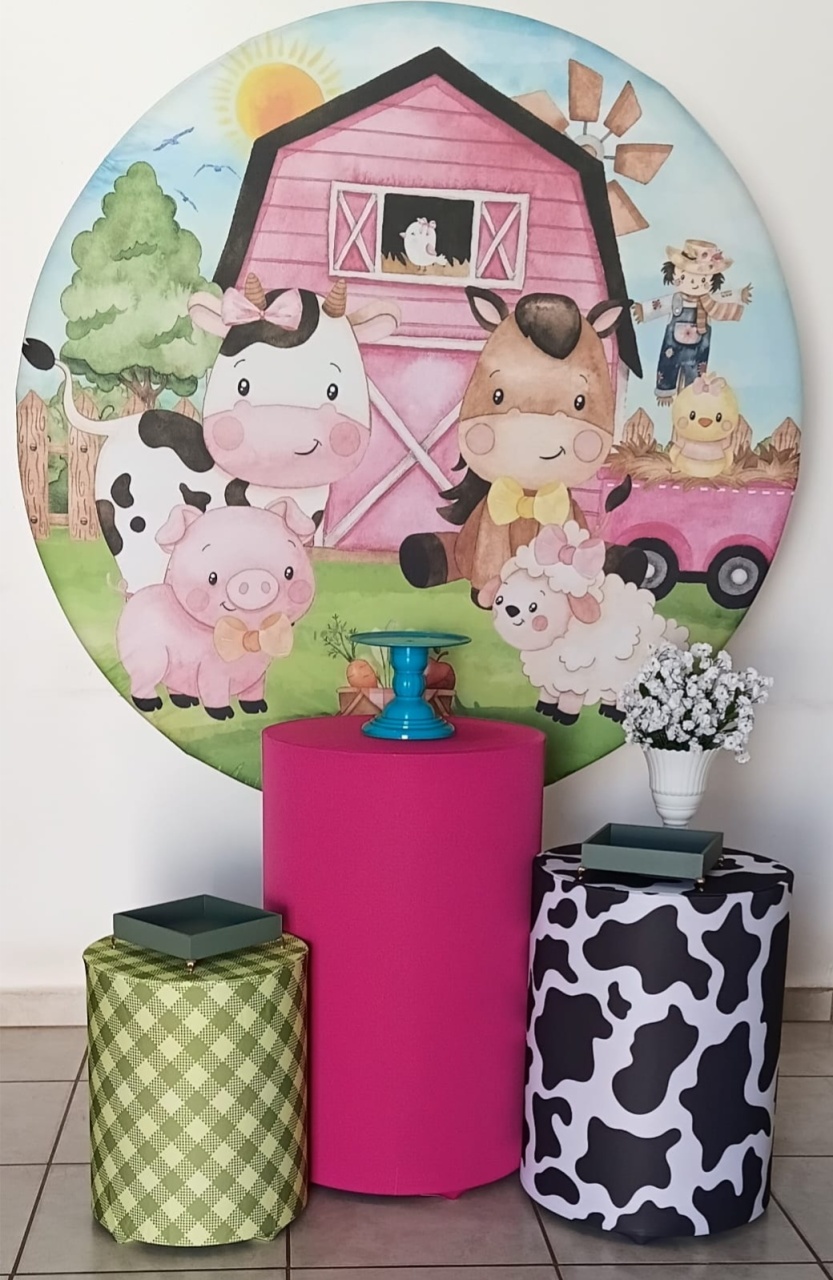 Kit Basico Fazendinha Rosa - PEGUE E MONTE - ALEGRIA CORES
