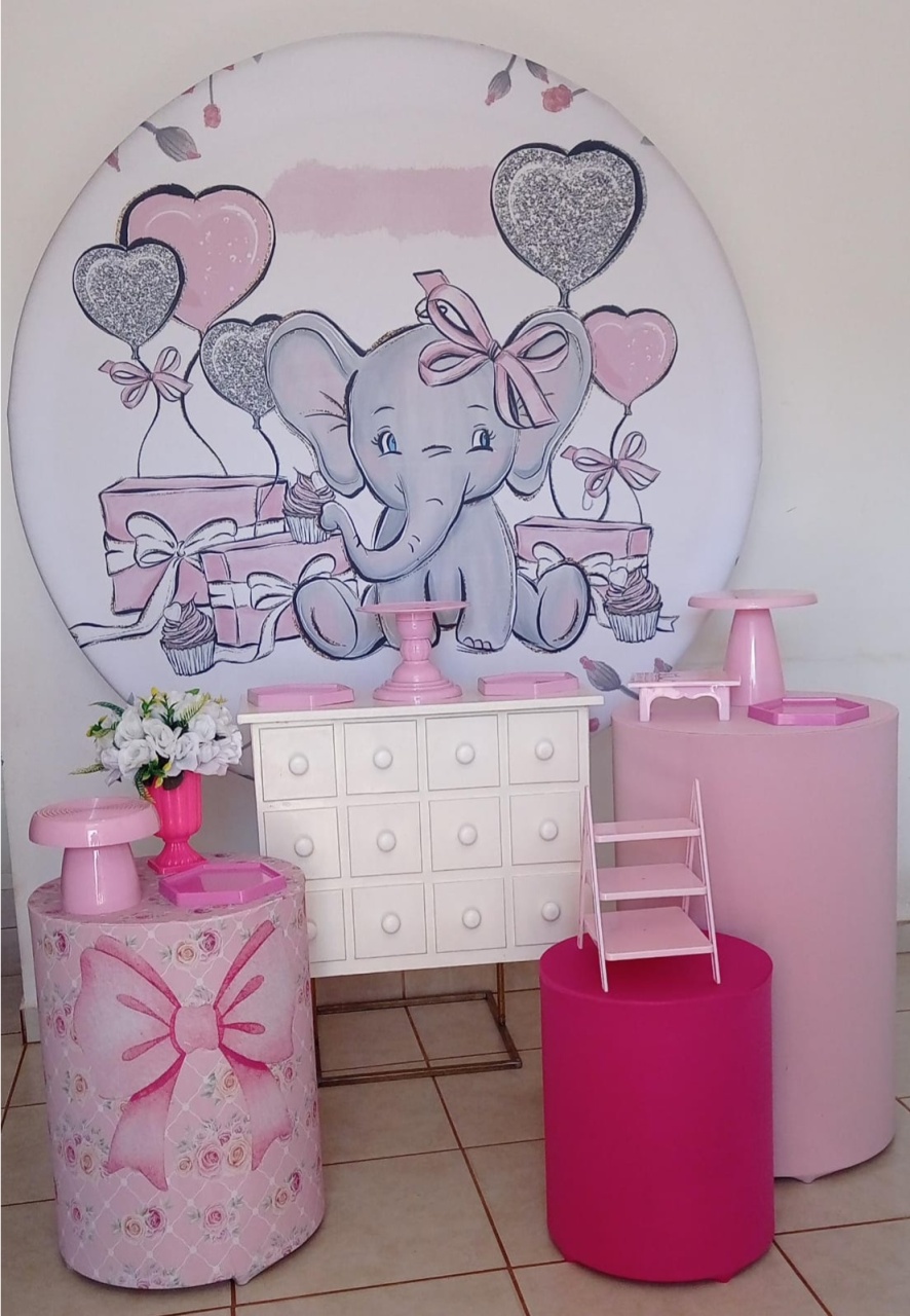 Kit Ouro Elefantinho Rosa - PEGUE E MONTE - ALEGRIA CORES