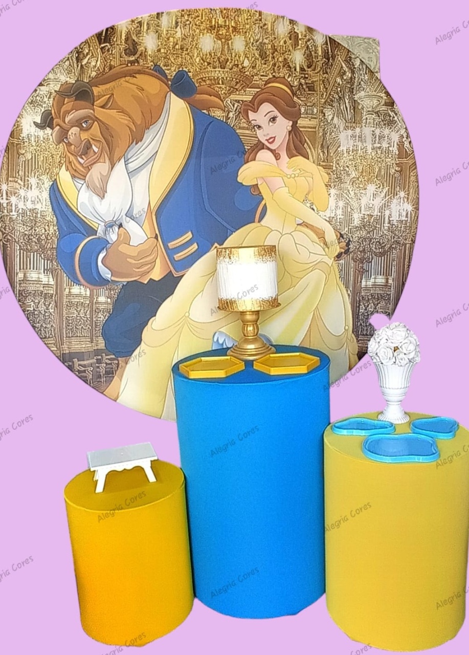 Kit Prata - A Bela E A Fera - PEGUE E MONTE - ALEGRIA CORES