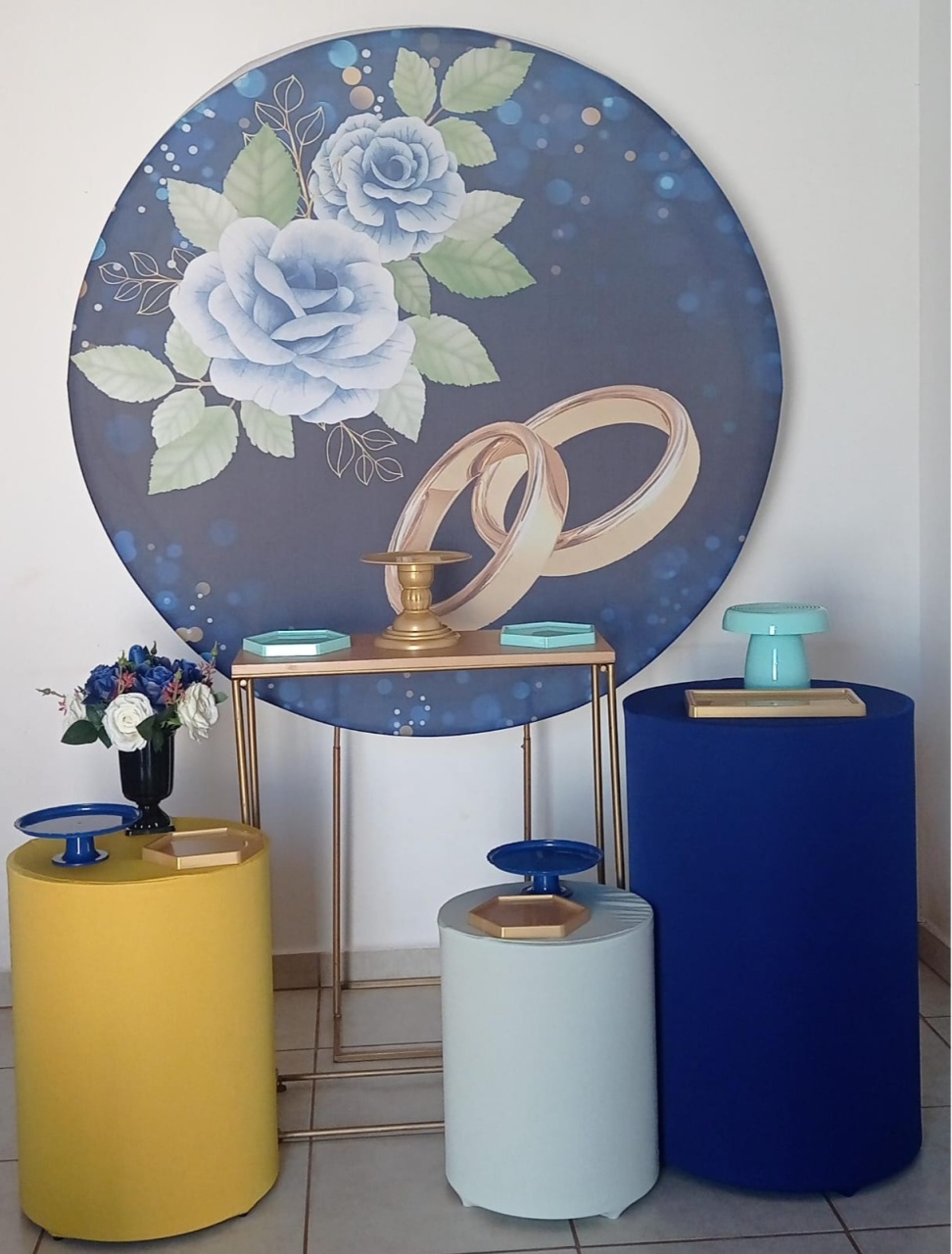 Kit Ouro Aliança Azul - PEGUE E MONTE - ALEGRIA CORES