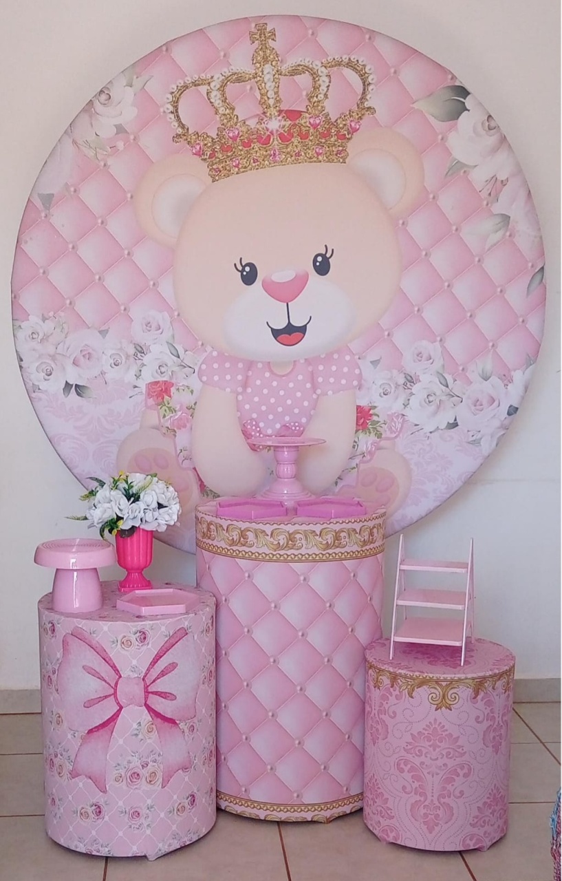 Kit Prata Ursa Princesa - PEGUE E MONTE - ALEGRIA CORES