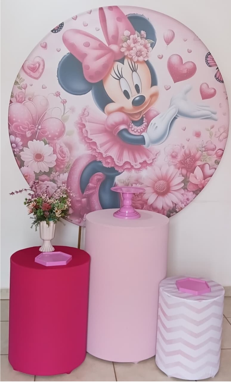 Kit Basico Minnie Rosa - PEGUE E MONTE - ALEGRIA CORES