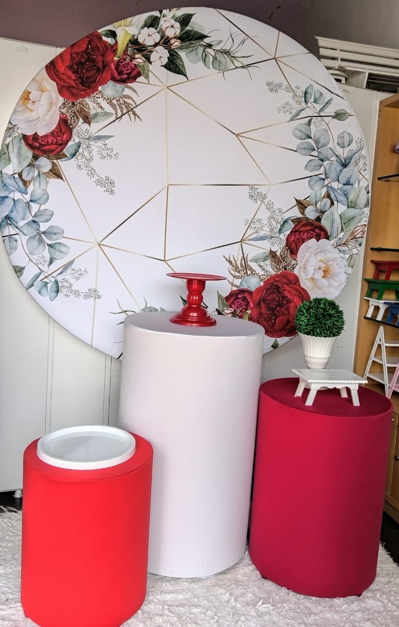 Kit Basico - Floral Vermelho - PEGUE E MONTE - ALEGRIA CORES