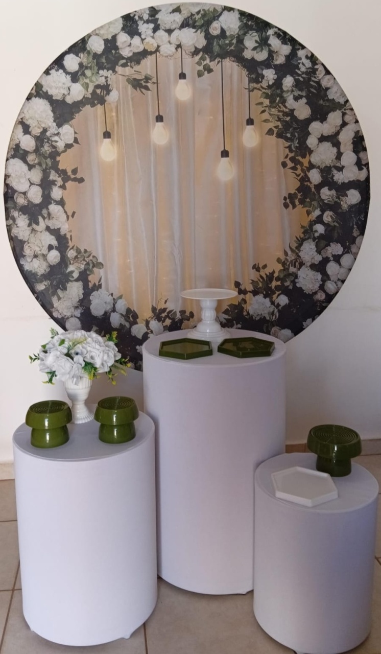Kit Prata - Floral Verde Com Lâmpada - PEGUE E MONTE - ALEGRIA CORES