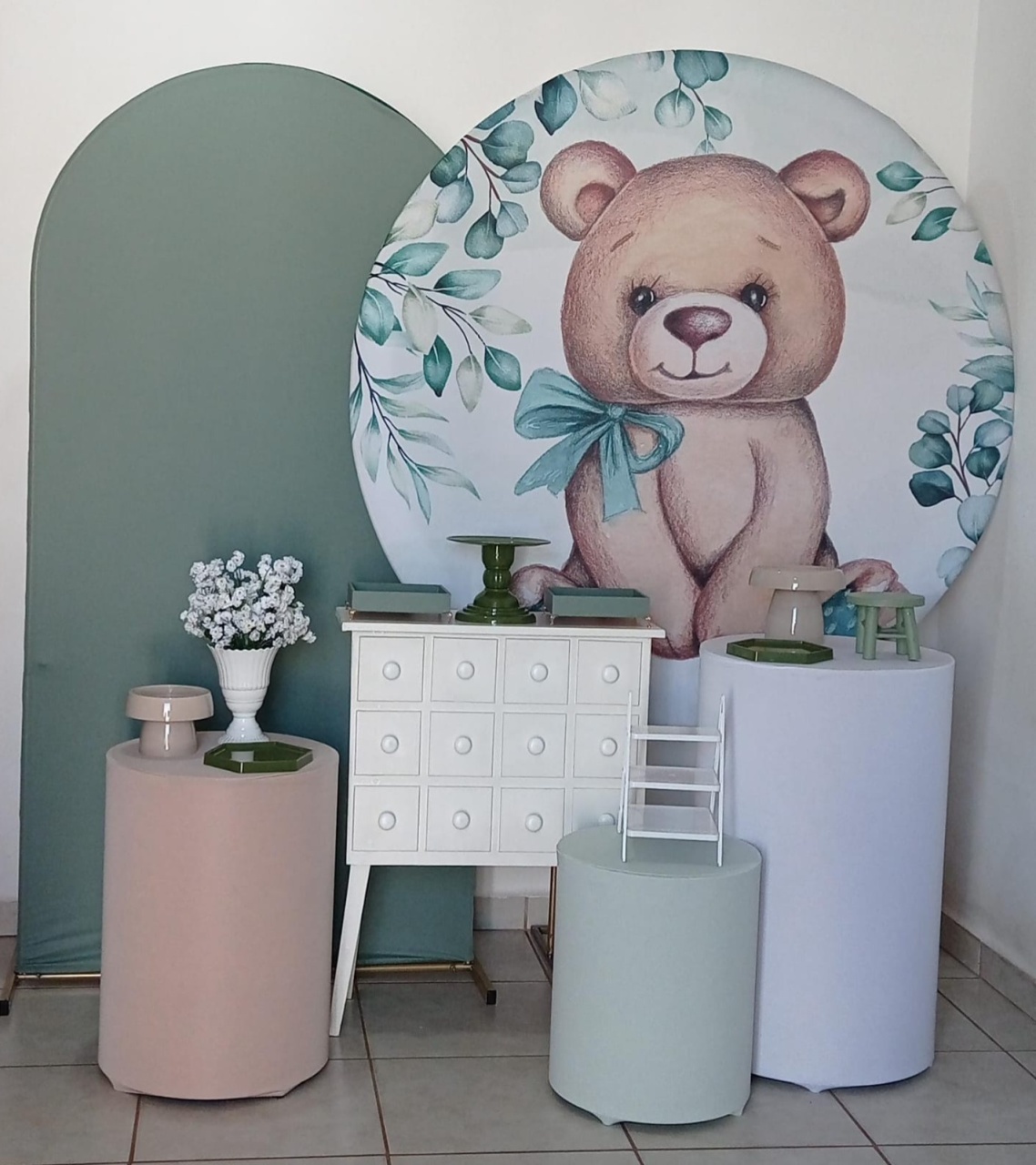 Kit Diamante Urso Marrom-Verde - PEGUE E MONTE - ALEGRIA CORES