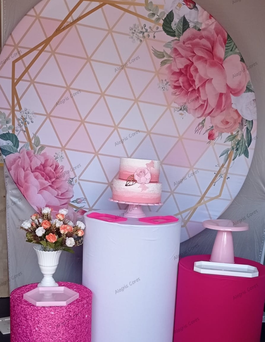 Kit Prata - Floral Rosa - PEGUE E MONTE - ALEGRIA CORES
