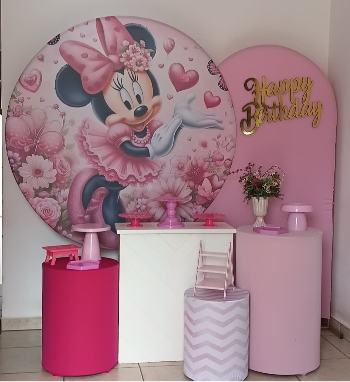 Kit Diamante Minnie Rosa - PEGUE E MONTE - ALEGRIA CORES
