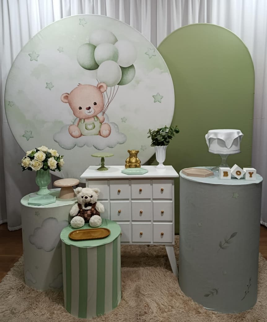 Ursinho Verde - Diamante - Decorações Ale Ramos