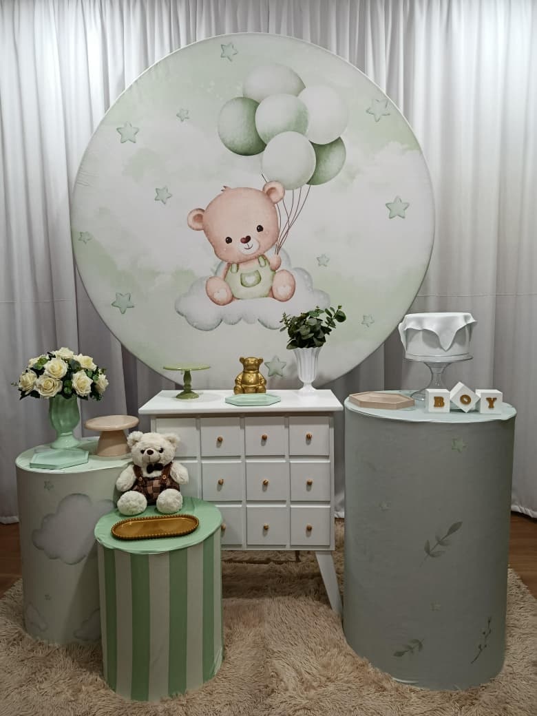 Ursinho Verde - Ouro - Decorações Ale Ramos