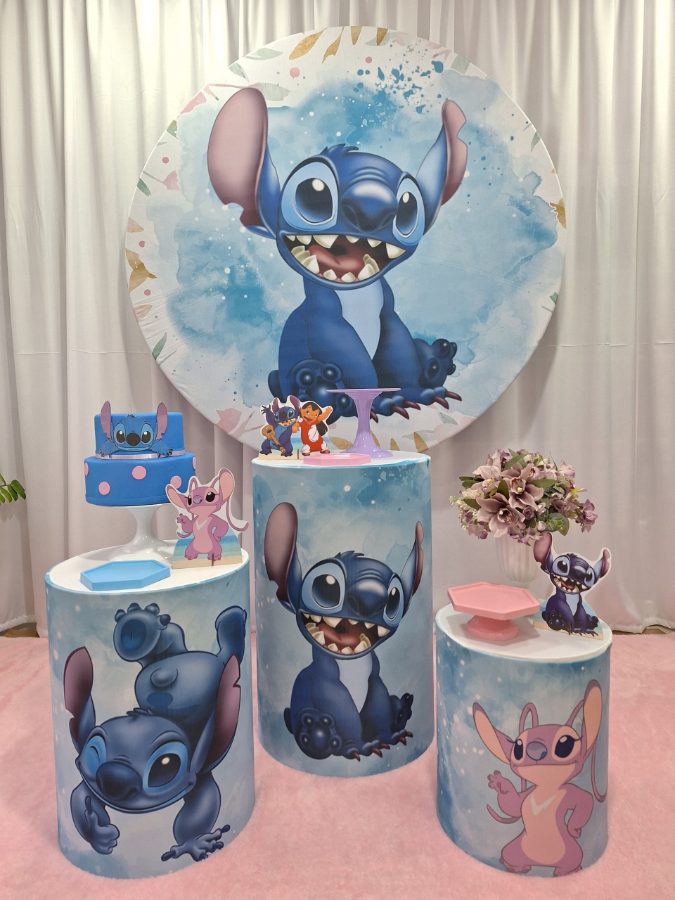 Stitch Azul - Prata - Decorações Ale Ramos