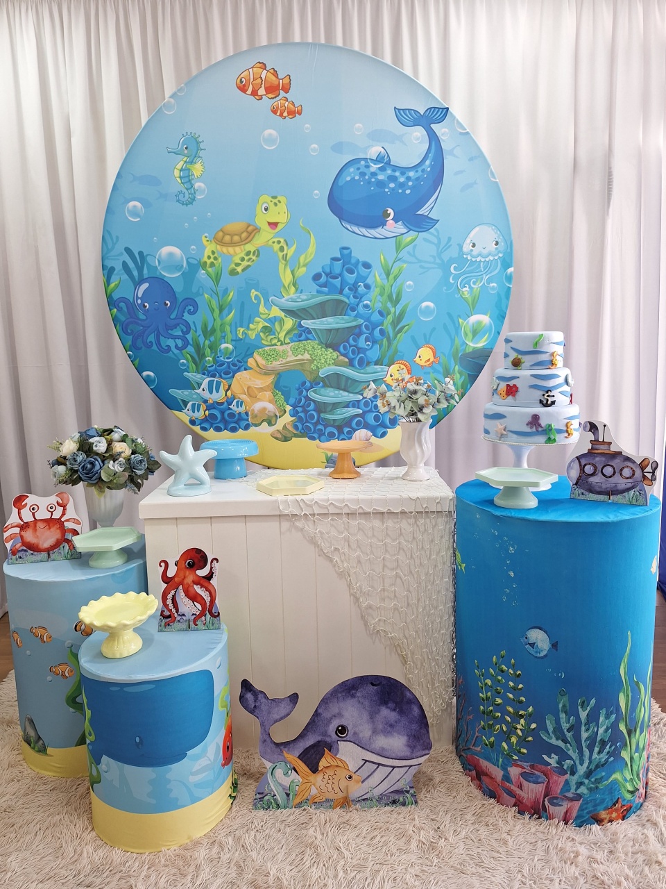 Fundo Do Mar Menino - Ouro - Decorações Ale Ramos