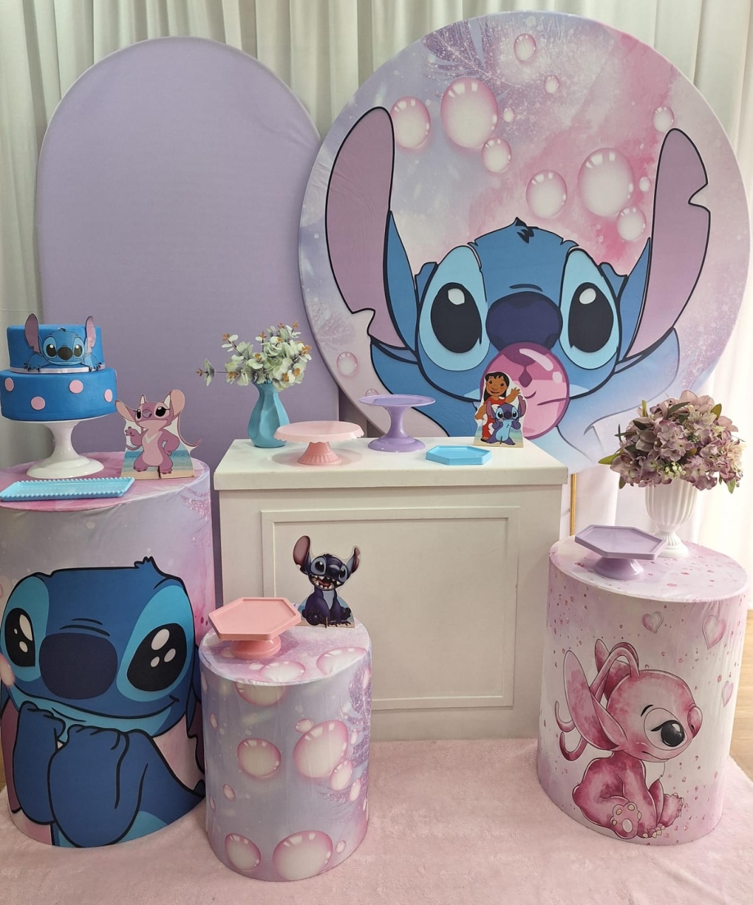 Stitch Lilás - Diamante - Decorações Ale Ramos