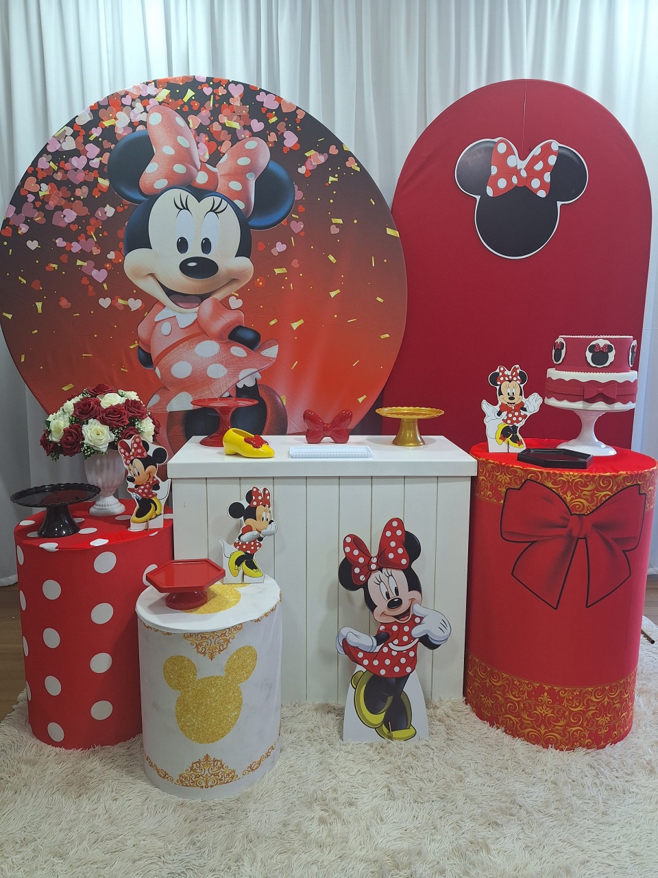 Minnie Vermelha - Diamante - Decorações Ale Ramos