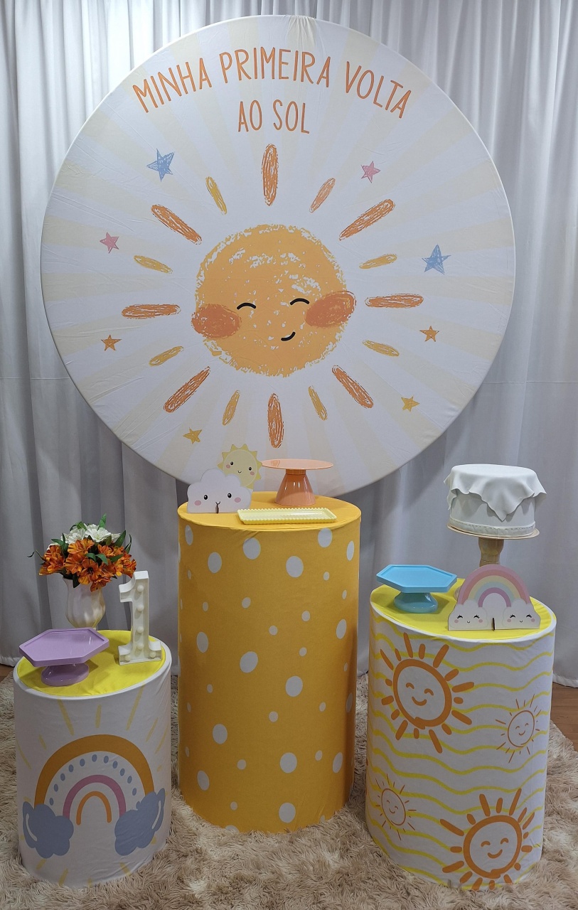 Primeira Volta Ao Sol - Prata - Decorações Ale Ramos