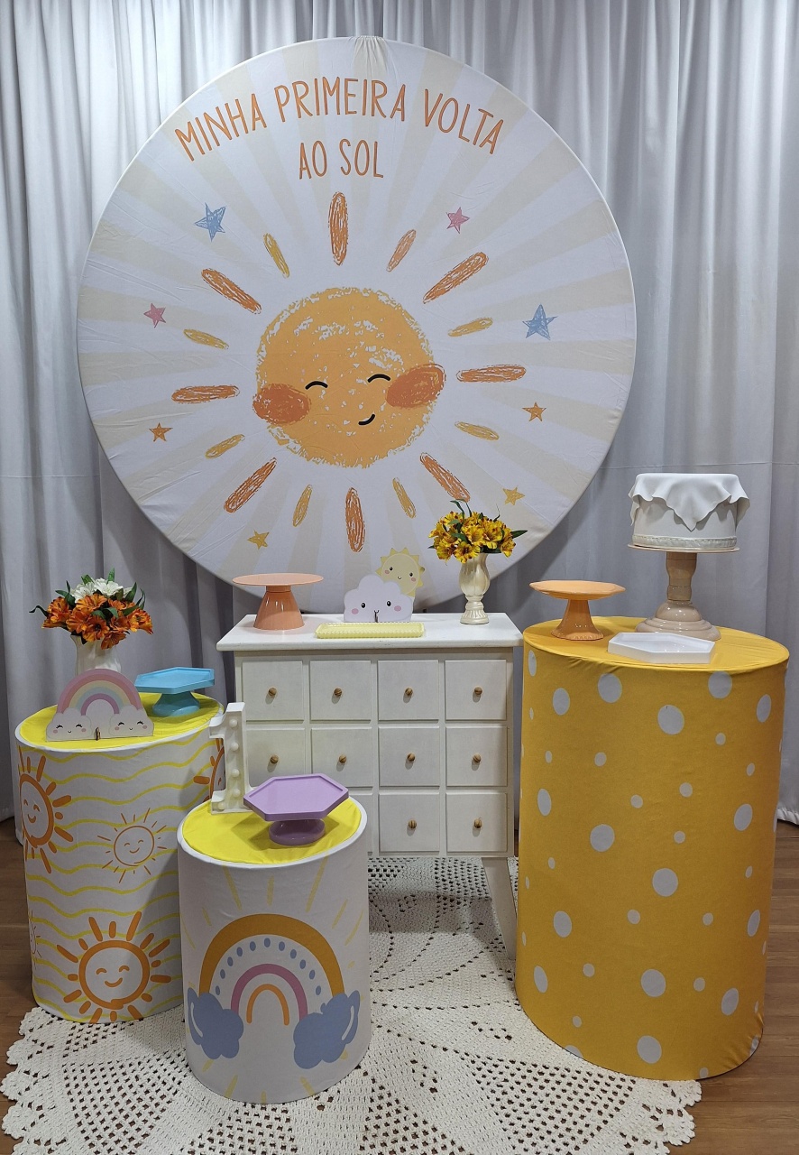 Primeira Volta Ao Sol - Ouro - Decorações Ale Ramos