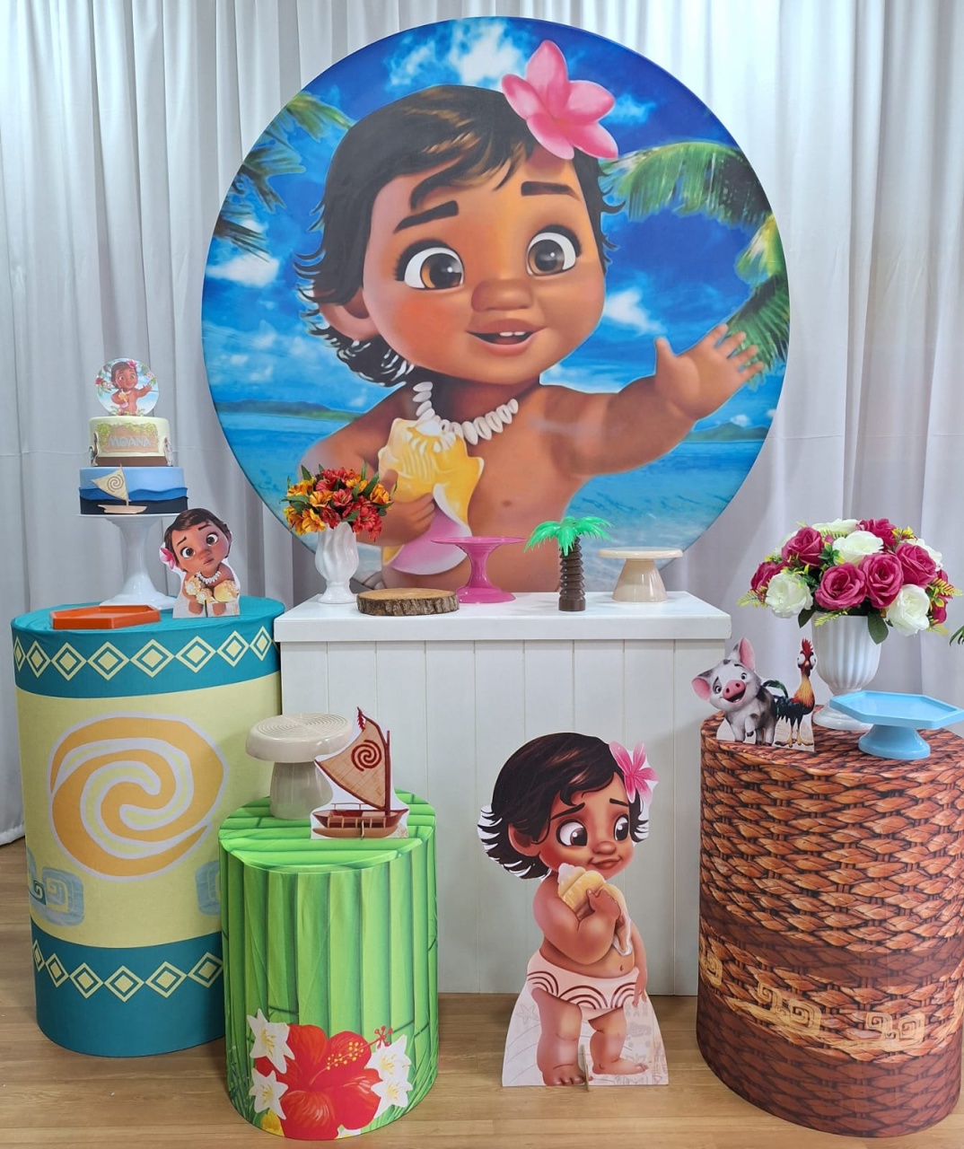 Moana Baby - Ouro - Decorações Ale Ramos