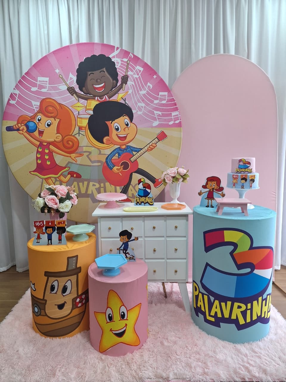 Kit 3 Palavrinhas Menina - Diamante - Decorações Ale Ramos