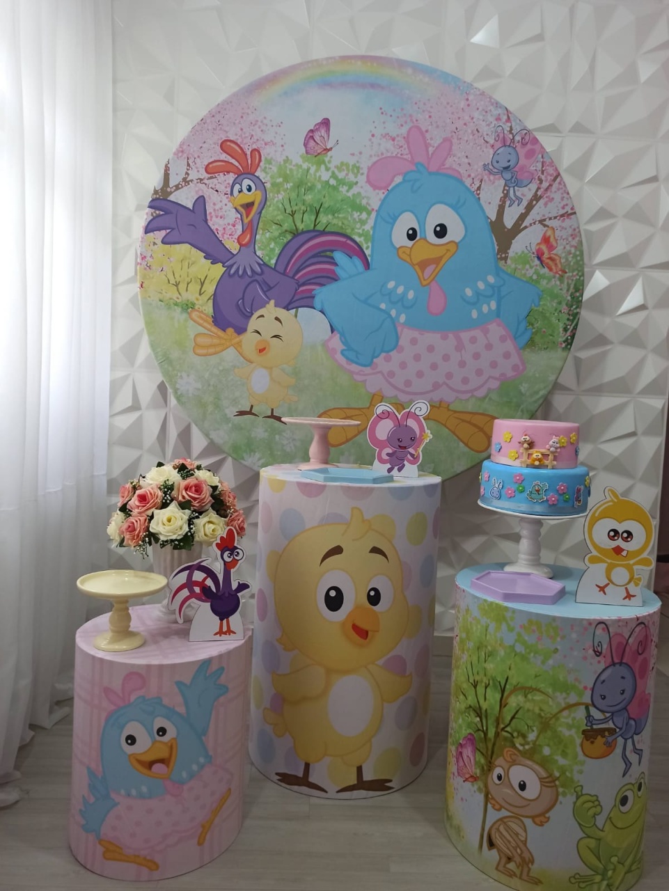 Galinha Pintadinha Candy - Prata - Decorações Ale Ramos