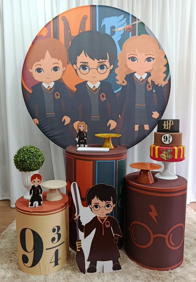 Harry Potter Cute - Prata - Decorações Ale Ramos