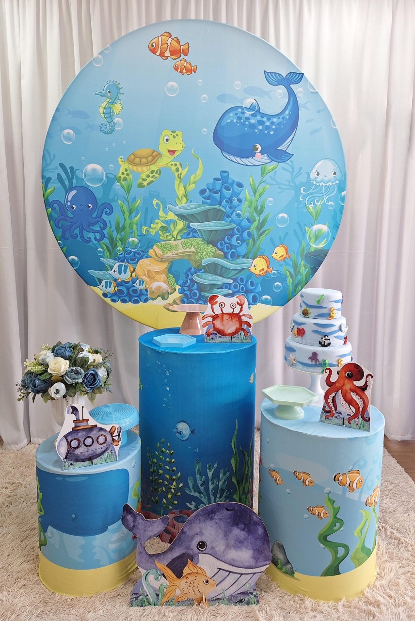 Fundo Do Mar Menino - Prata - Decorações Ale Ramos