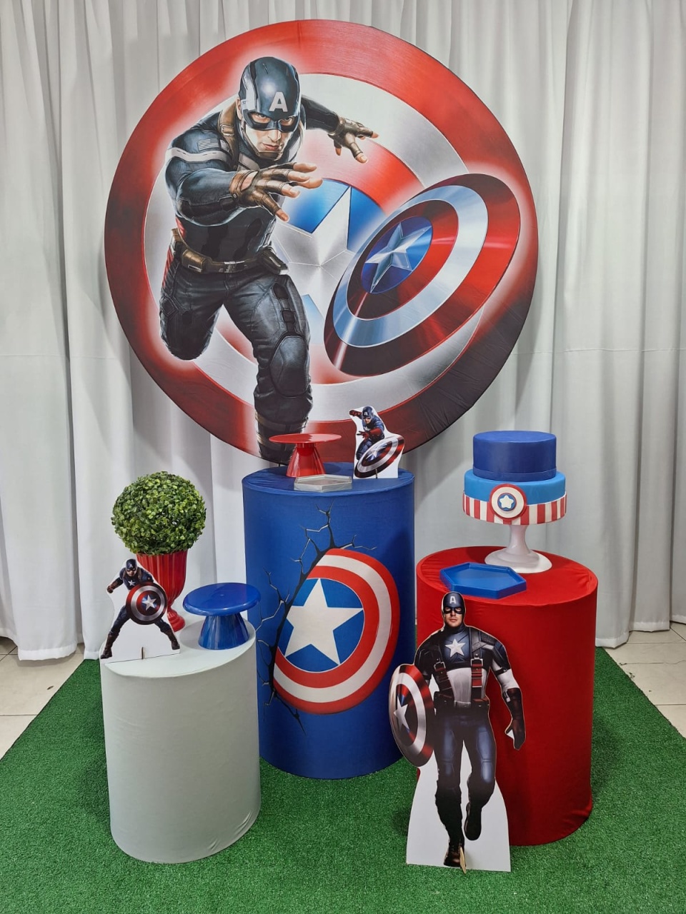 Capitão América - Prata - Decorações Ale Ramos