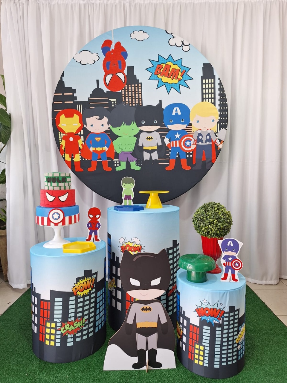 Vingadores Cute - Prata - Decorações Ale Ramos