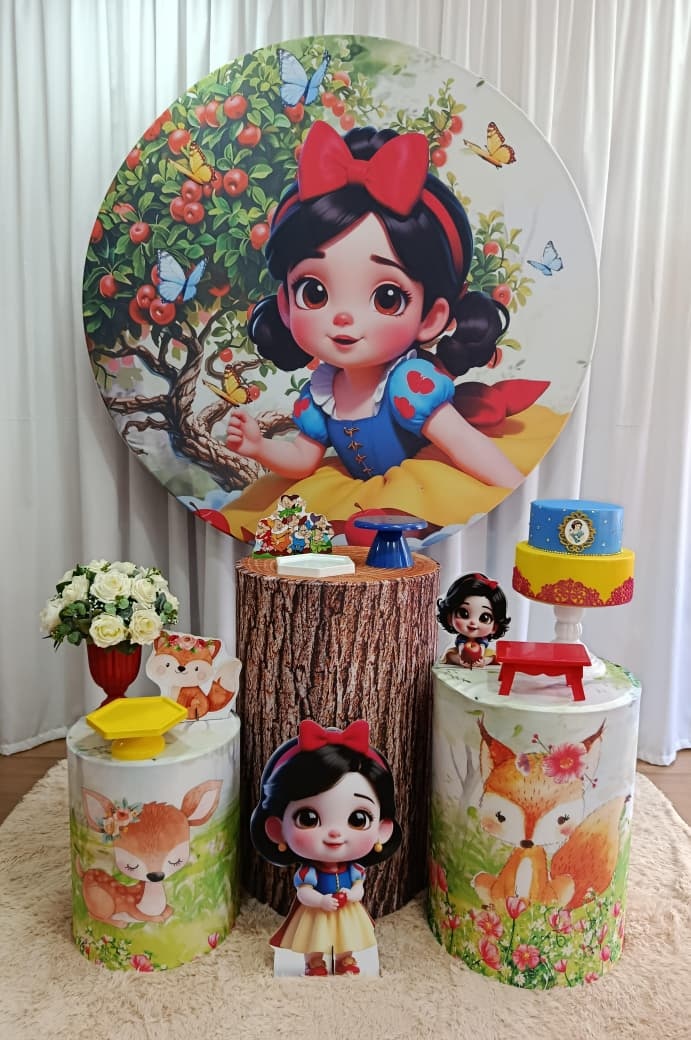 Branca de Neve Cute - Prata - Decorações Ale Ramos