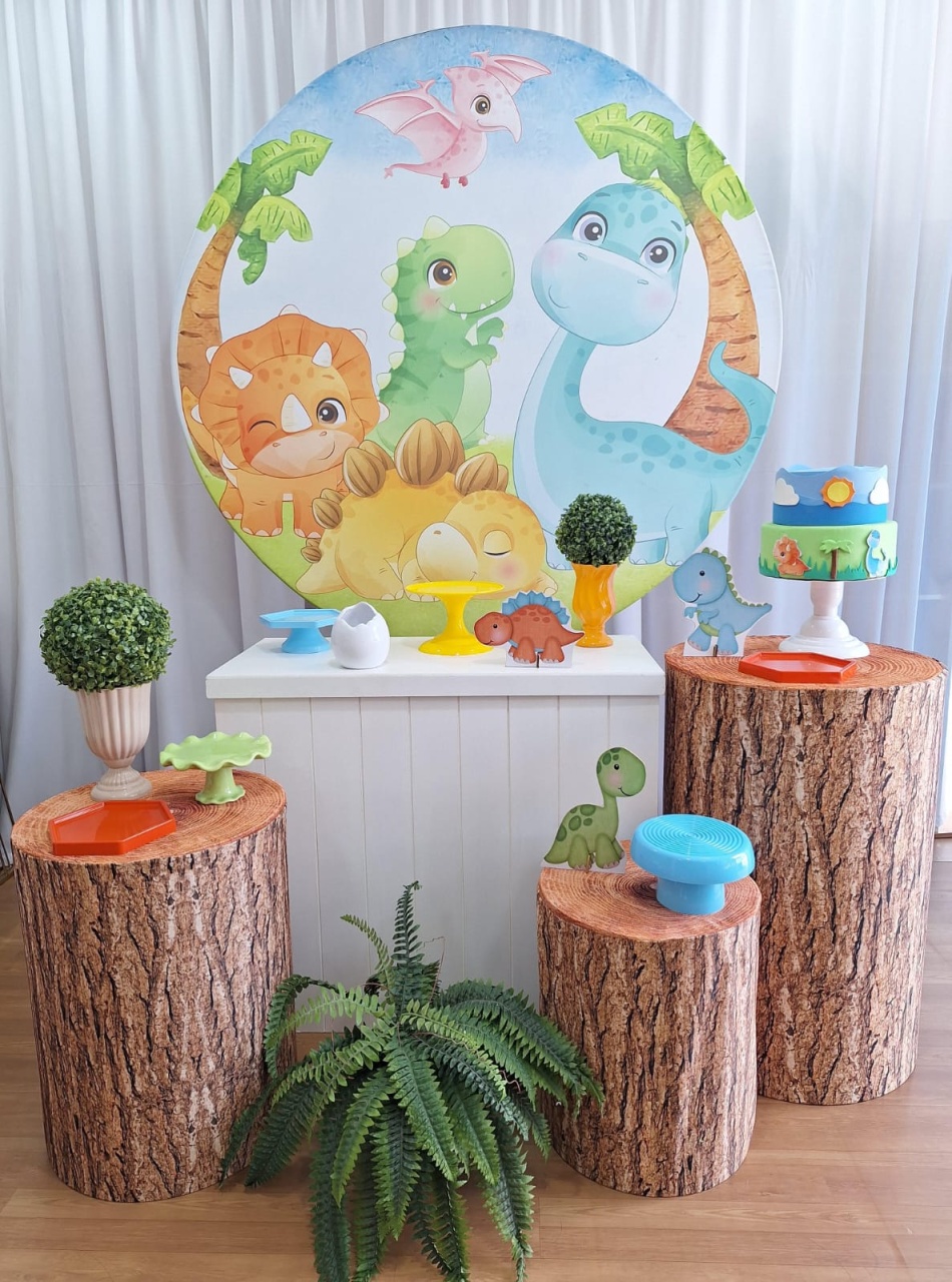 Dino Baby - Ouro - Decorações Ale Ramos