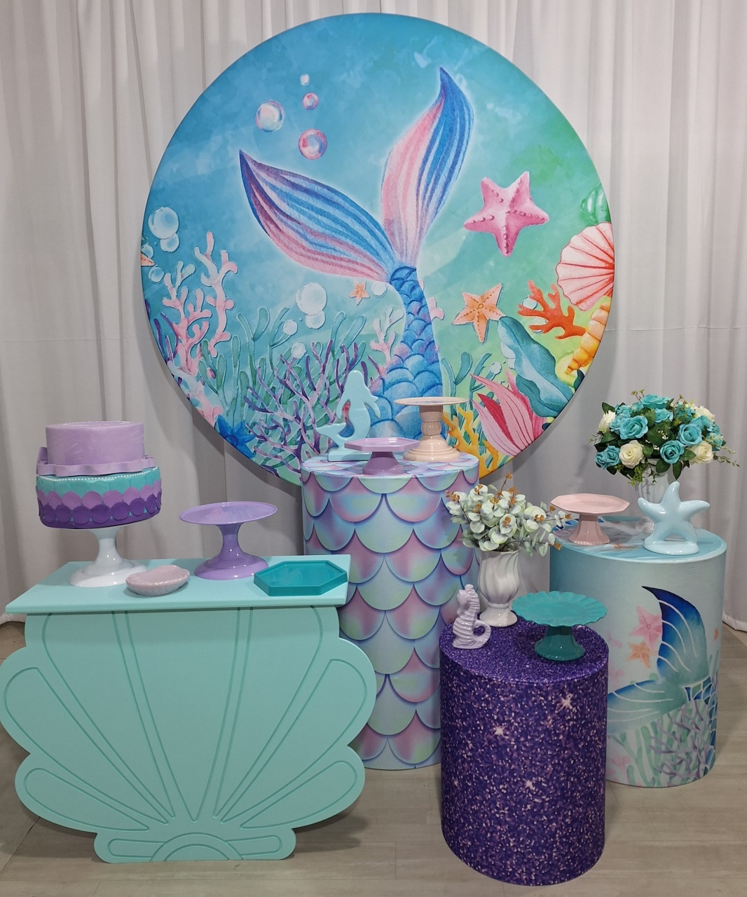 Sereia Cauda - Ouro - Decorações Ale Ramos