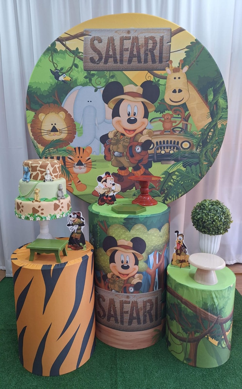 Mickey Safari - Prata - Decorações Ale Ramos