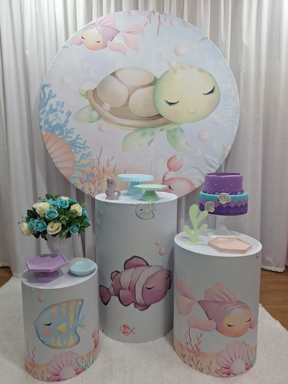 Fundo Do Mar - Prata - Decorações Ale Ramos