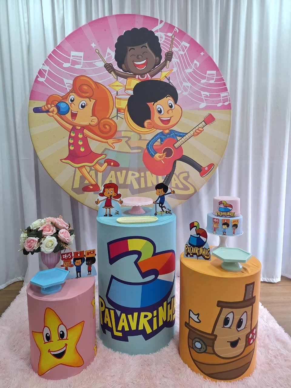 Kit 3 Palavrinhas Menina - Prata - Decorações Ale Ramos