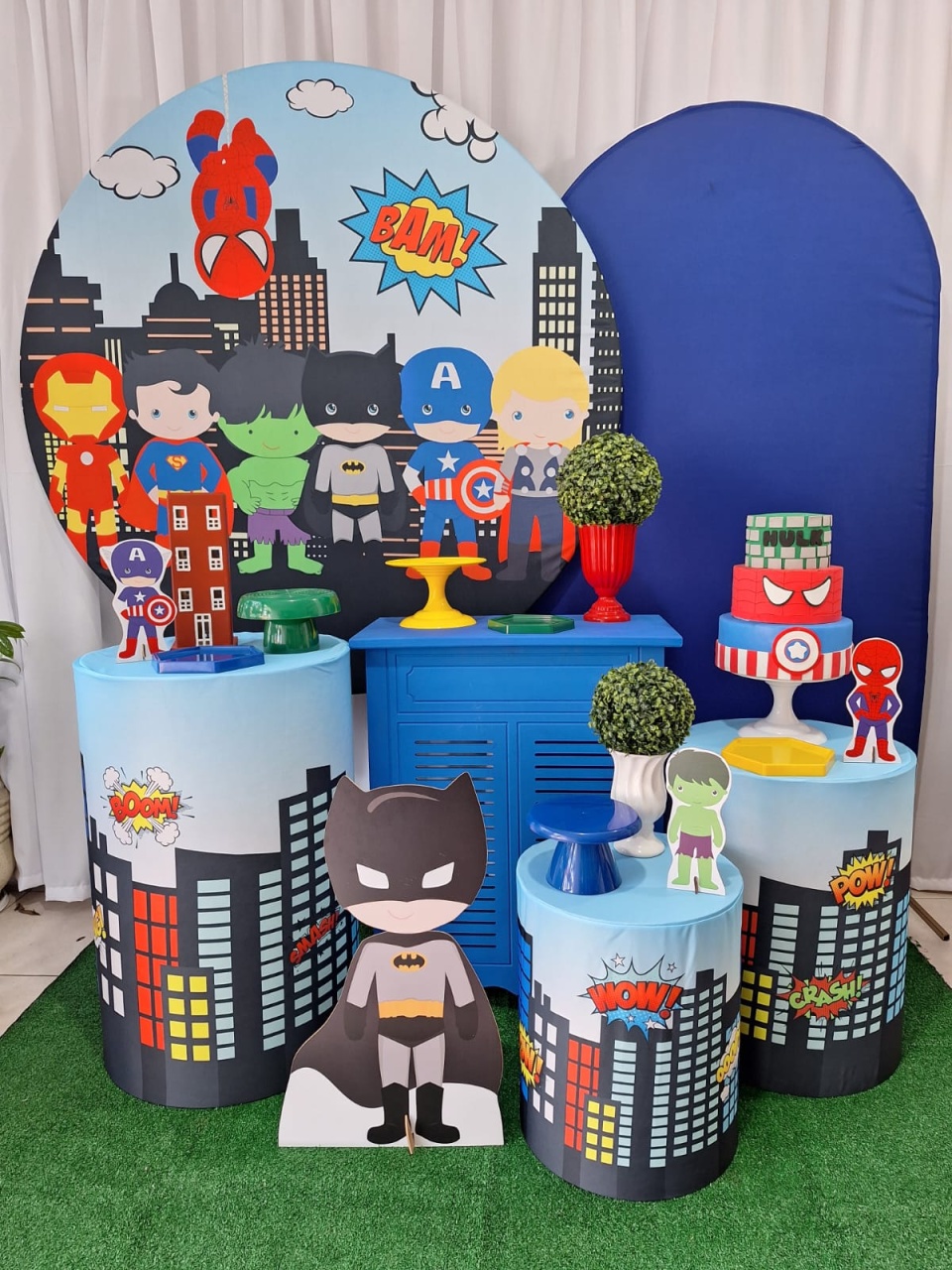 Vingadores Cute - Diamante - Decorações Ale Ramos