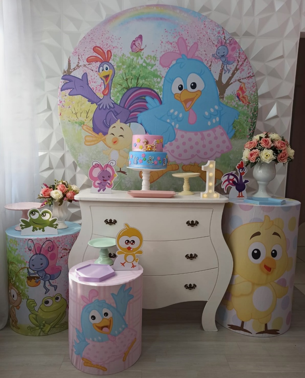 Galinha Pintadinha Candy - Ouro - Decorações Ale Ramos