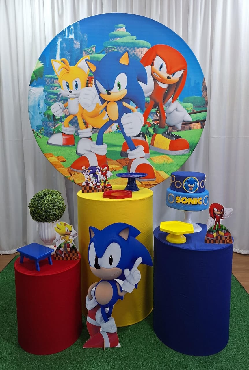 Sonic - Prata 3 - Decorações Ale Ramos
