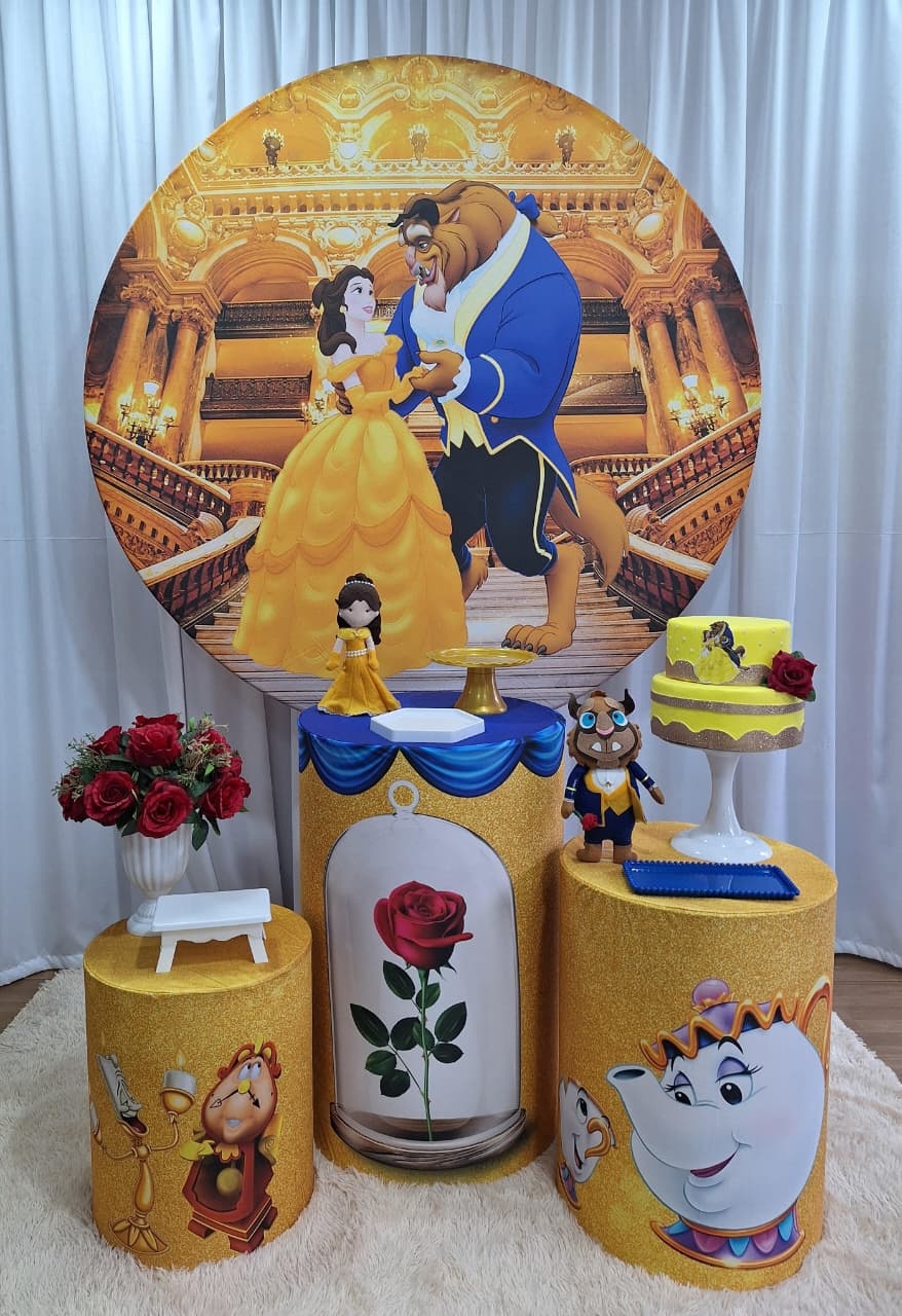 Bela E A Fera - Prata - Decorações Ale Ramos