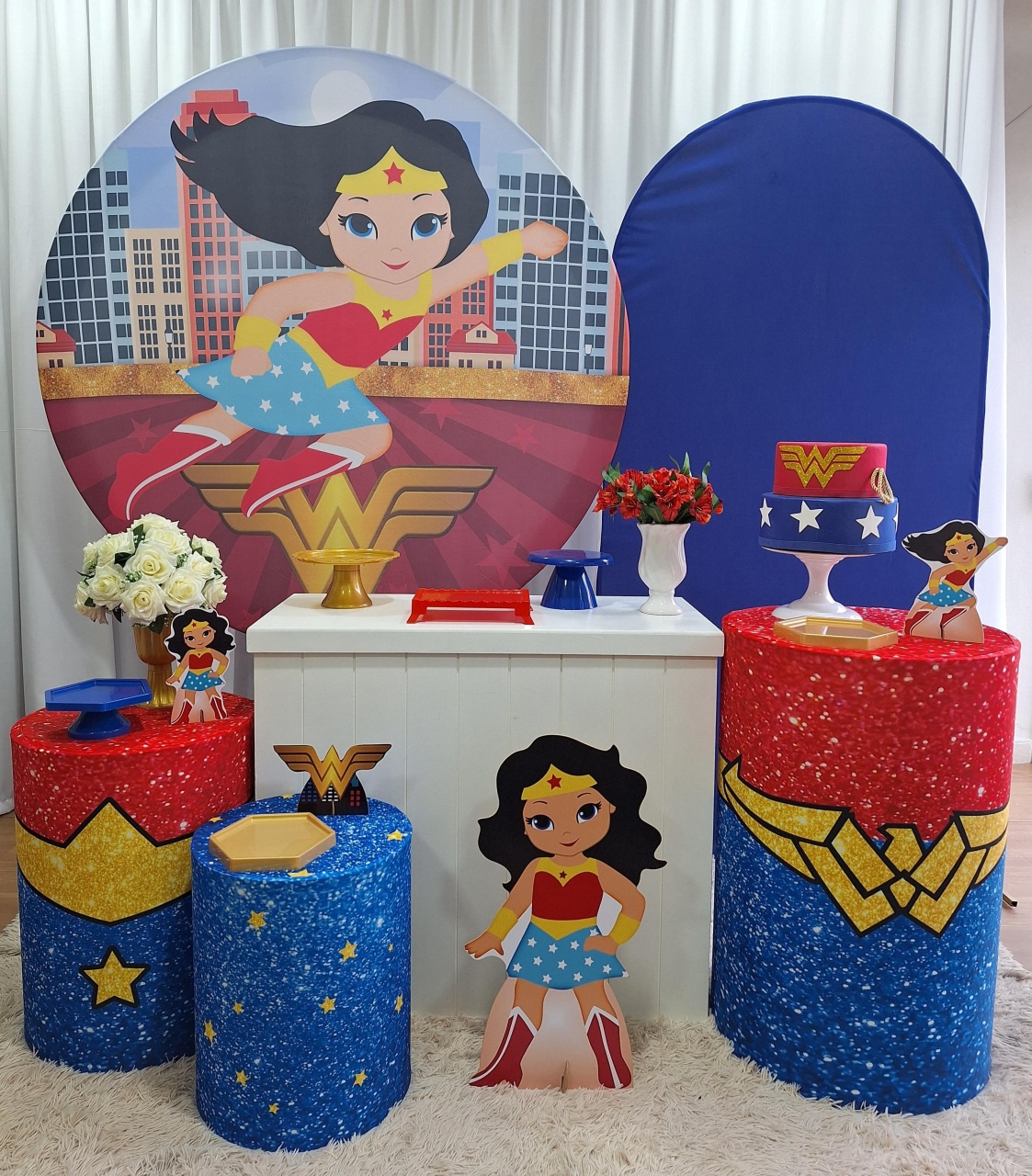 Mulher Maravilha Cute - Diamante - Decorações Ale Ramos