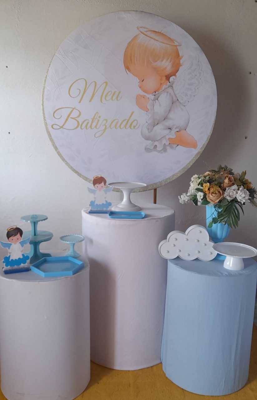 Batismo (Azul) - Bola Boneca Decorações
