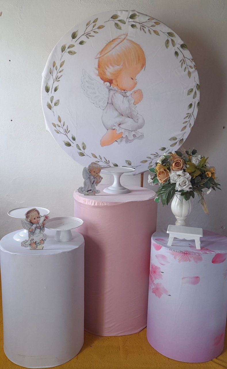 Batismo (Rosa)  - Bola Boneca Decorações
