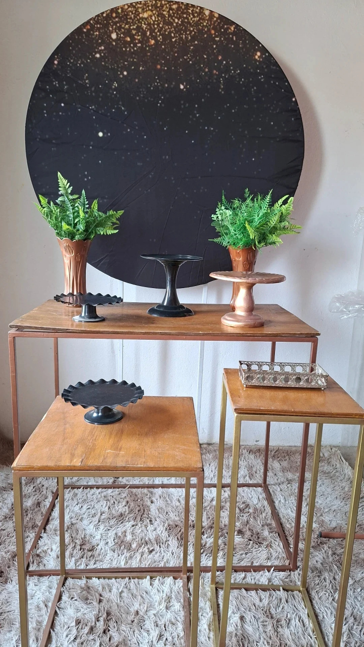 Preto Com Gliter Dourado - Bola Boneca Decorações