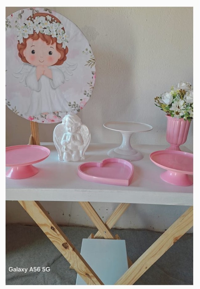 Batismo (Rosa) - Bola Boneca Decorações