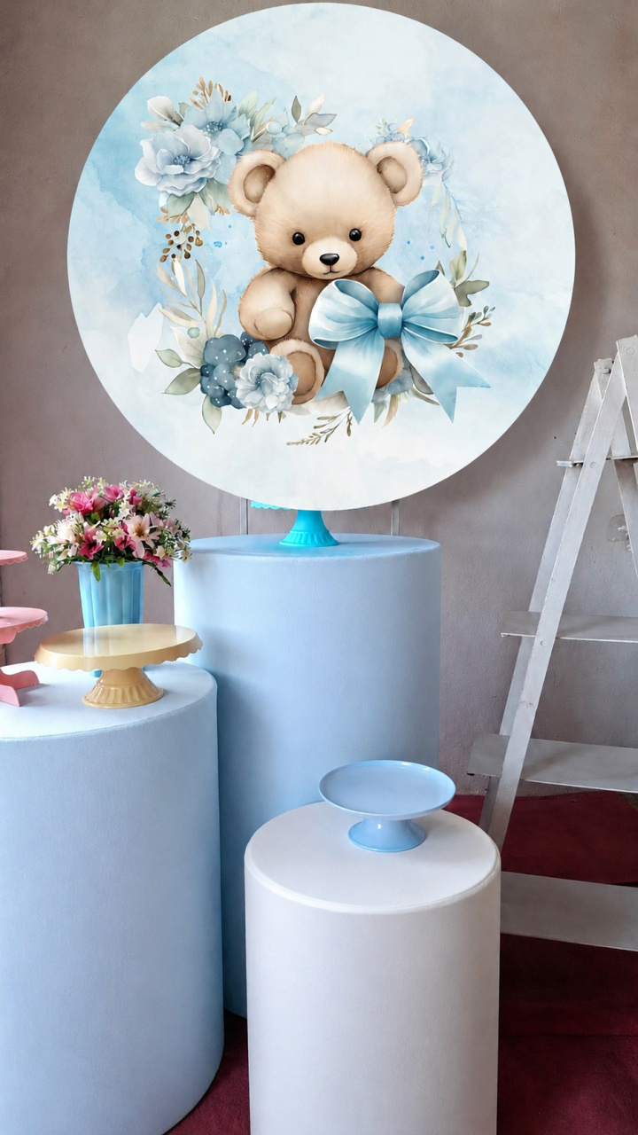 Cha de Bebe Ursinho Azul - Bola Boneca Decorações