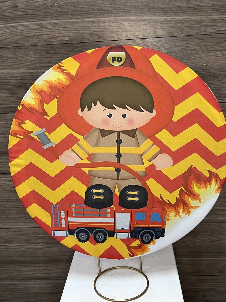 Mini Painel Desenho Bombeiro - Decorações Mundo dos Sonhos