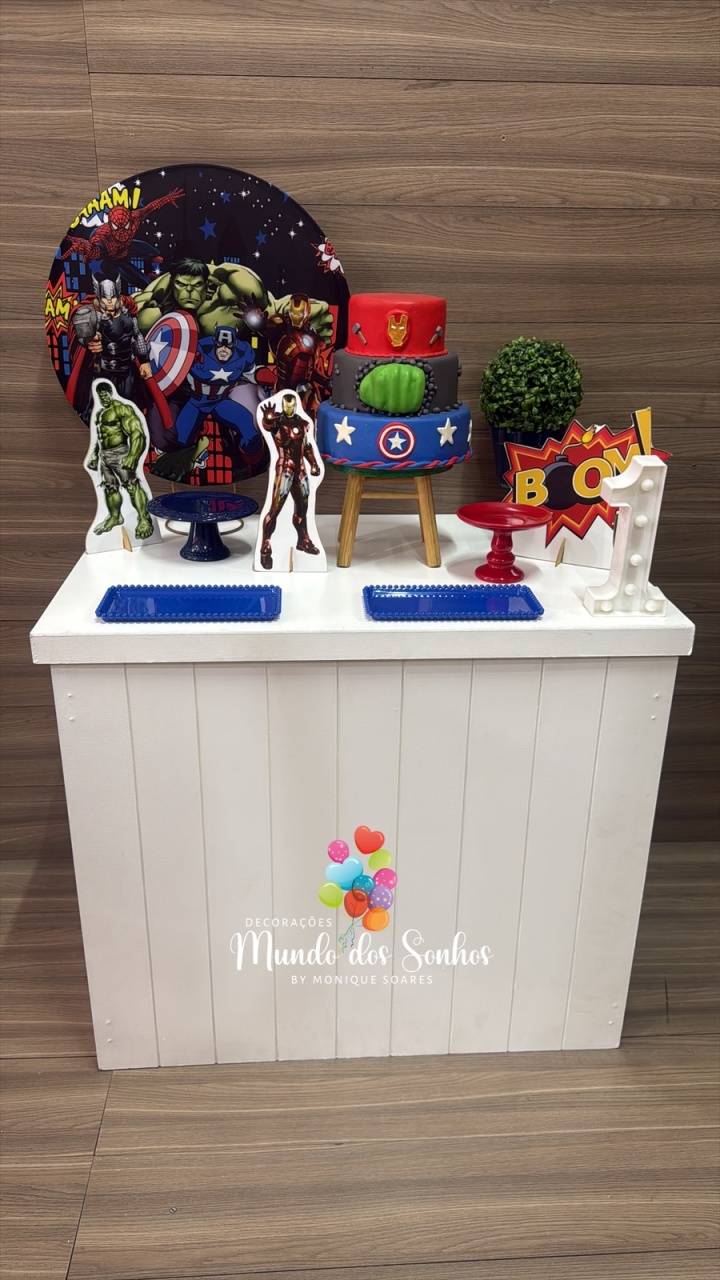 Mini Kit Vingadores - Decorações Mundo dos Sonhos